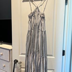 Jcrew summer cotton dress, blu and white stripe, size small